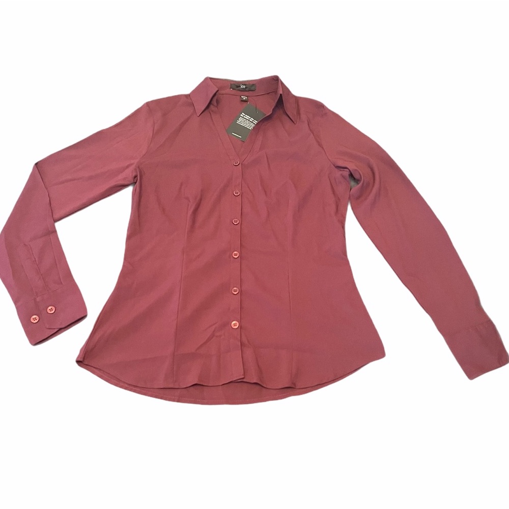 3/$25 Ico Women’s Collared Button Dress Shirt NWT